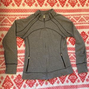Gap fit herringbone zip jacket